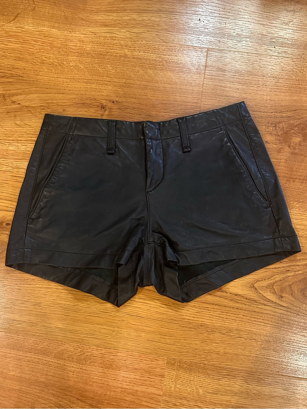 rag & bone Black lamb Leather Women’s Shorts